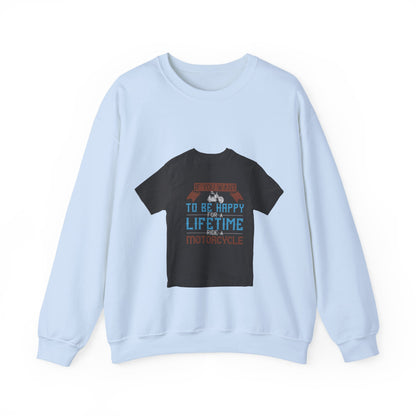 If you want to be happy — Unisex Heavy Blend Crewneck (G18000)