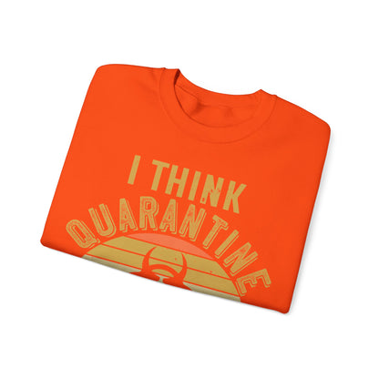 i think quarantine is spelled camping-01 — Unisex Heavy Blend Crewneck (G18000)
