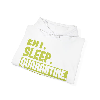 eat sleep quarantine repeat-01 — Unisex Heavy Blend Hoodie (G18500)