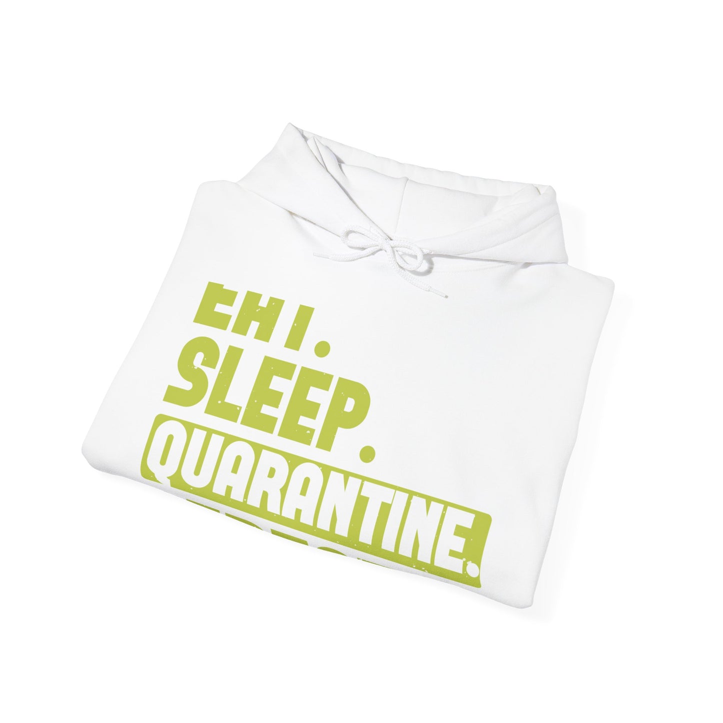 eat sleep quarantine repeat-01 — Unisex Heavy Blend Hoodie (G18500)