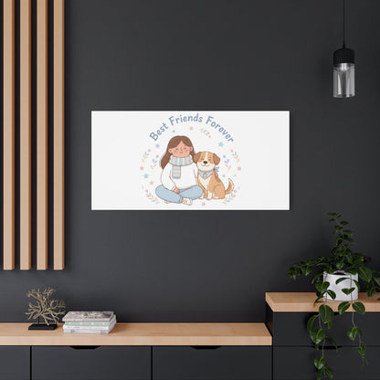 Best Friends Forever Canvas | Pet Owner Matching, Paw Print Art
