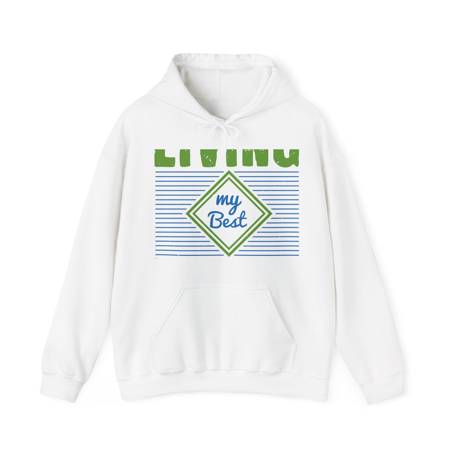 living my best quarantine-01 — Unisex Heavy Blend Hoodie (G18500)