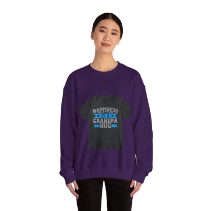 Happiness is a grandpa hug-02 — Unisex Heavy Blend Crewneck (G18000)