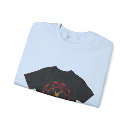 motorcycle group riding — Unisex Heavy Blend Crewneck (G18000)