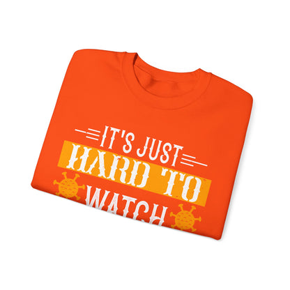 It's just hard to watch isolation basketball-01 — Unisex Heavy Blend Crewneck (G18000)