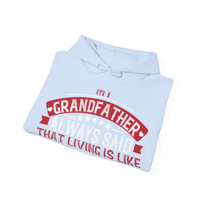 My grandfather always said that living is like licking honey off a thorn-01 — Unisex Heavy Blend Hoodie (G18500)