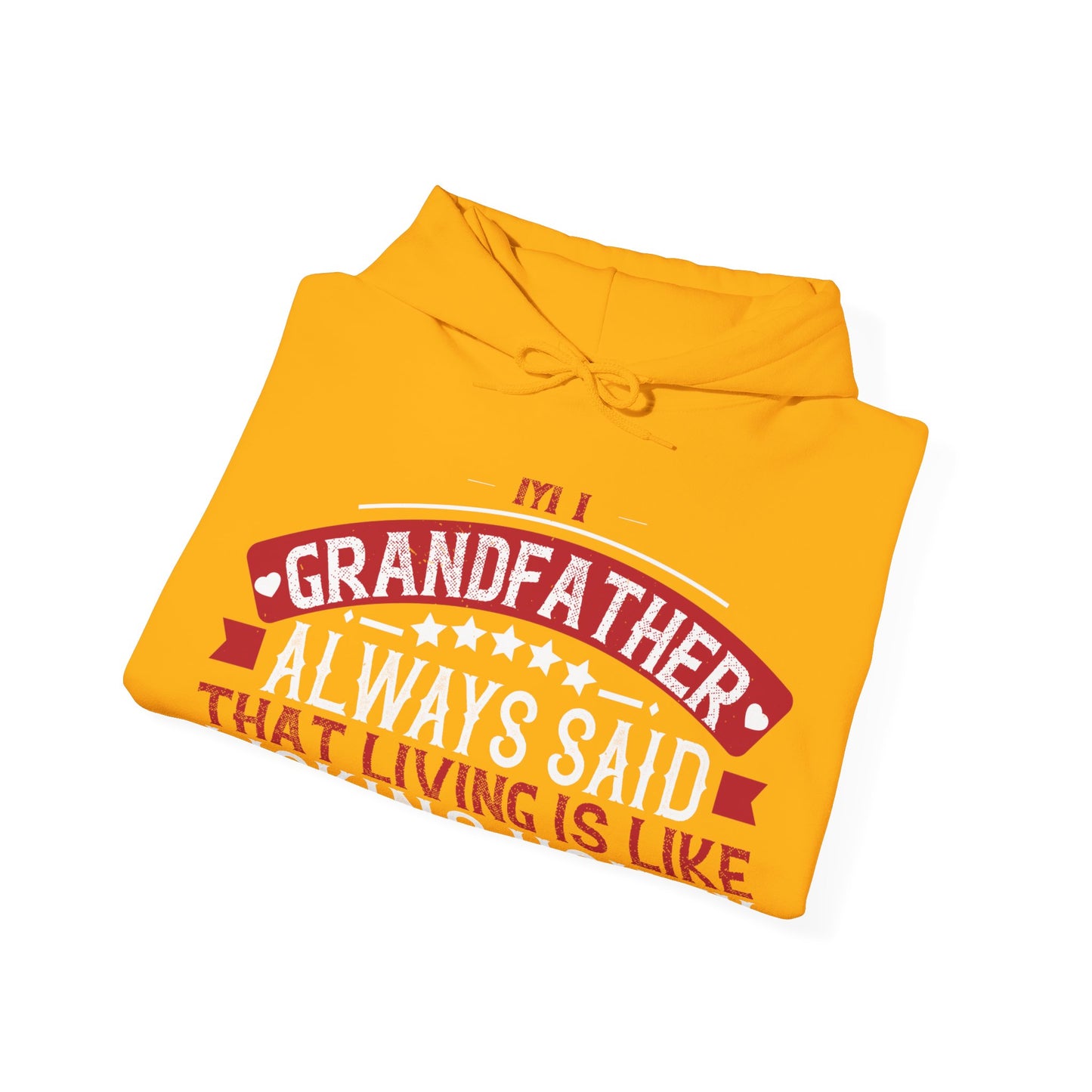 My grandfather always said that living is like licking honey off a thorn-01 — Unisex Heavy Blend Hoodie (G18500)