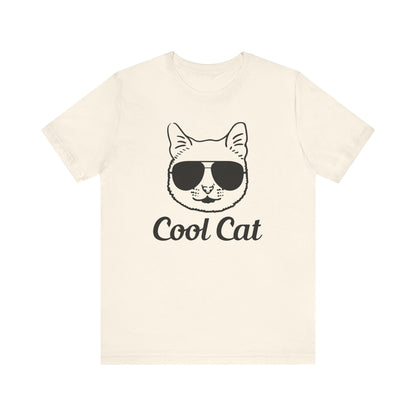 Cool Cat T-shirt, Cat Lover Tshirt, Animal Shirt, Unisex Shirt, Crewneck Shirt, Short Sleeve Tee, Gift for Him, Gift for Her