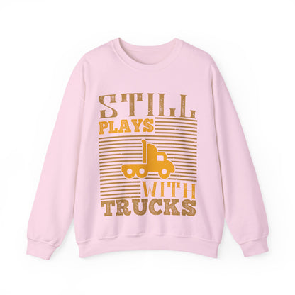 Still Plays With Trucks (2) — Unisex Heavy Blend Crewneck (G18000)