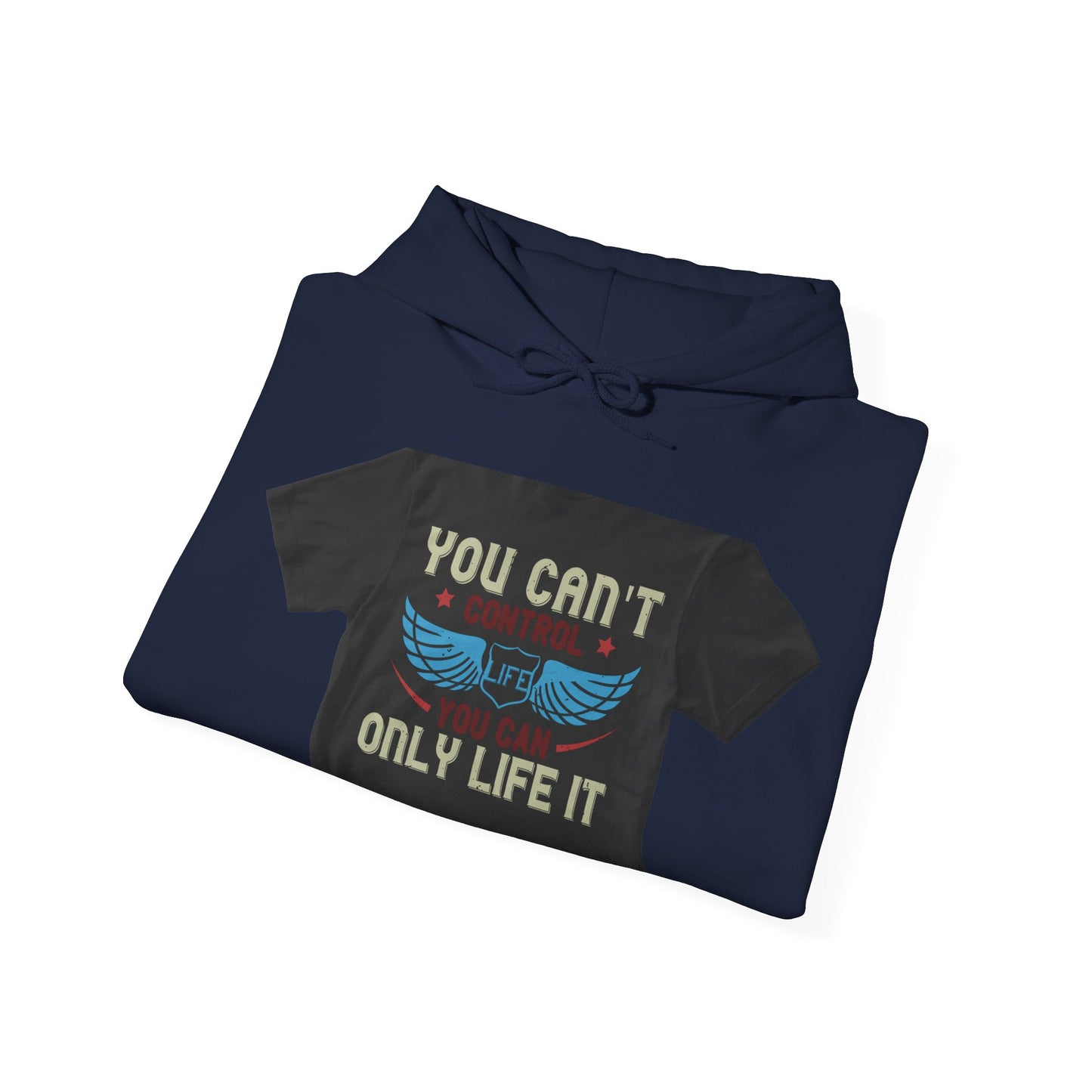 you can't control life you can only life it — Unisex Heavy Blend Hoodie (G18500)