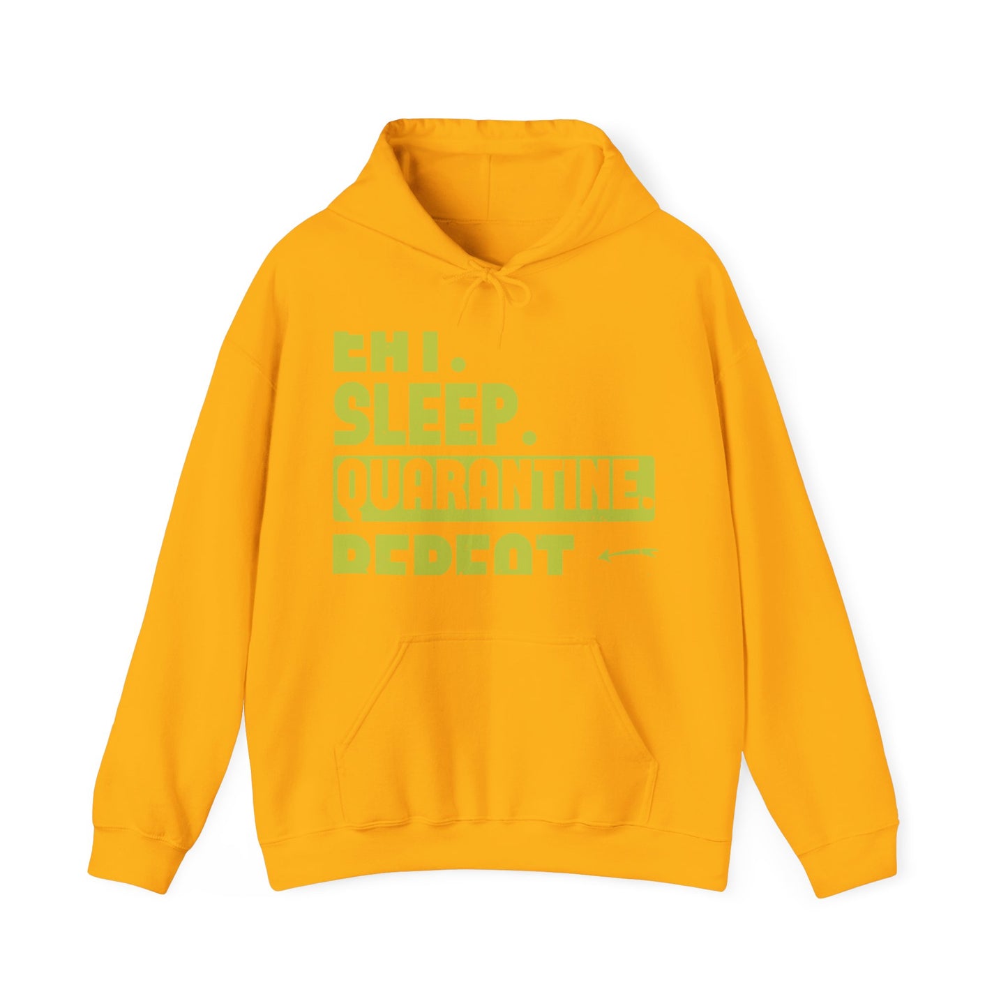 eat sleep quarantine repeat-01 — Unisex Heavy Blend Hoodie (G18500)