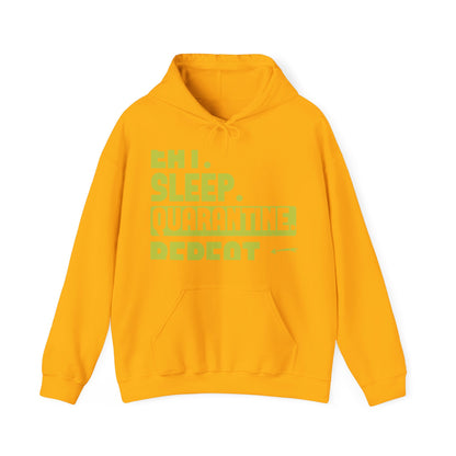 eat sleep quarantine repeat-01 — Unisex Heavy Blend Hoodie (G18500)