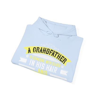 A grandfather is someone with silver-01 — Unisex Heavy Blend Hoodie (G18500)