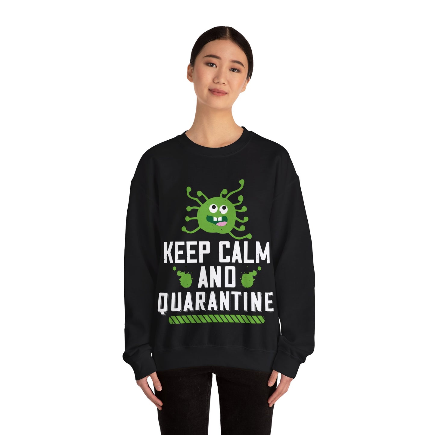 keep calm and quarantine-01 — Unisex Heavy Blend Crewneck (G18000)