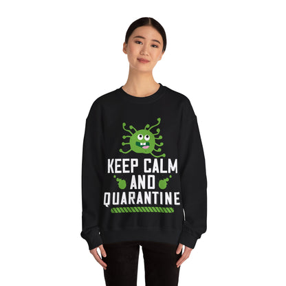 keep calm and quarantine-01 — Unisex Heavy Blend Crewneck (G18000)