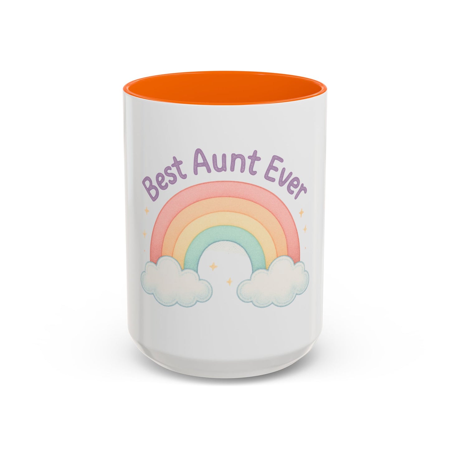 Best Aunt Ever Rainbow Coffee Mug, Gift for Aunts, 11oz, 15oz, Cute Mug, Birthday Gift, Unique Coffee Cup