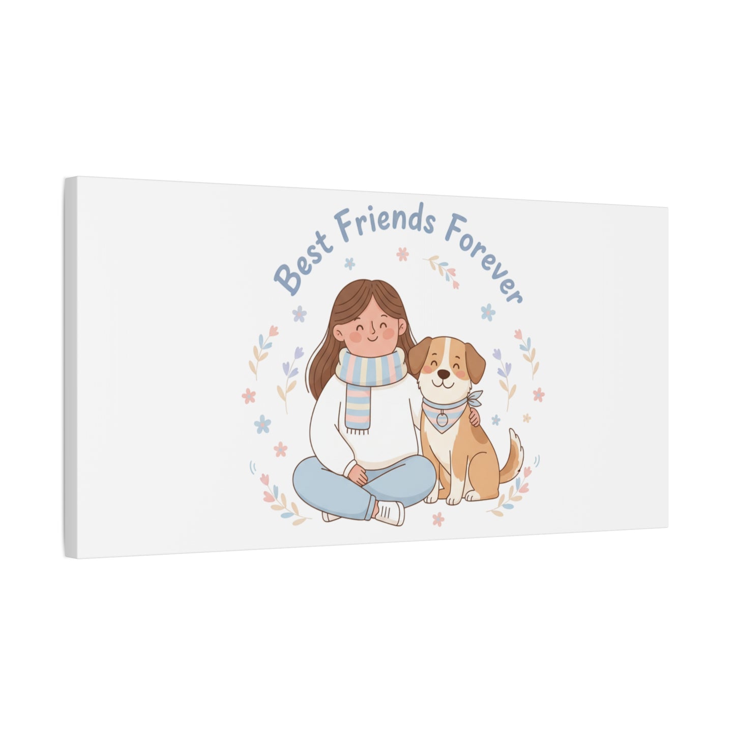 Best Friends Forever Canvas | Pet Owner Matching, Paw Print Art