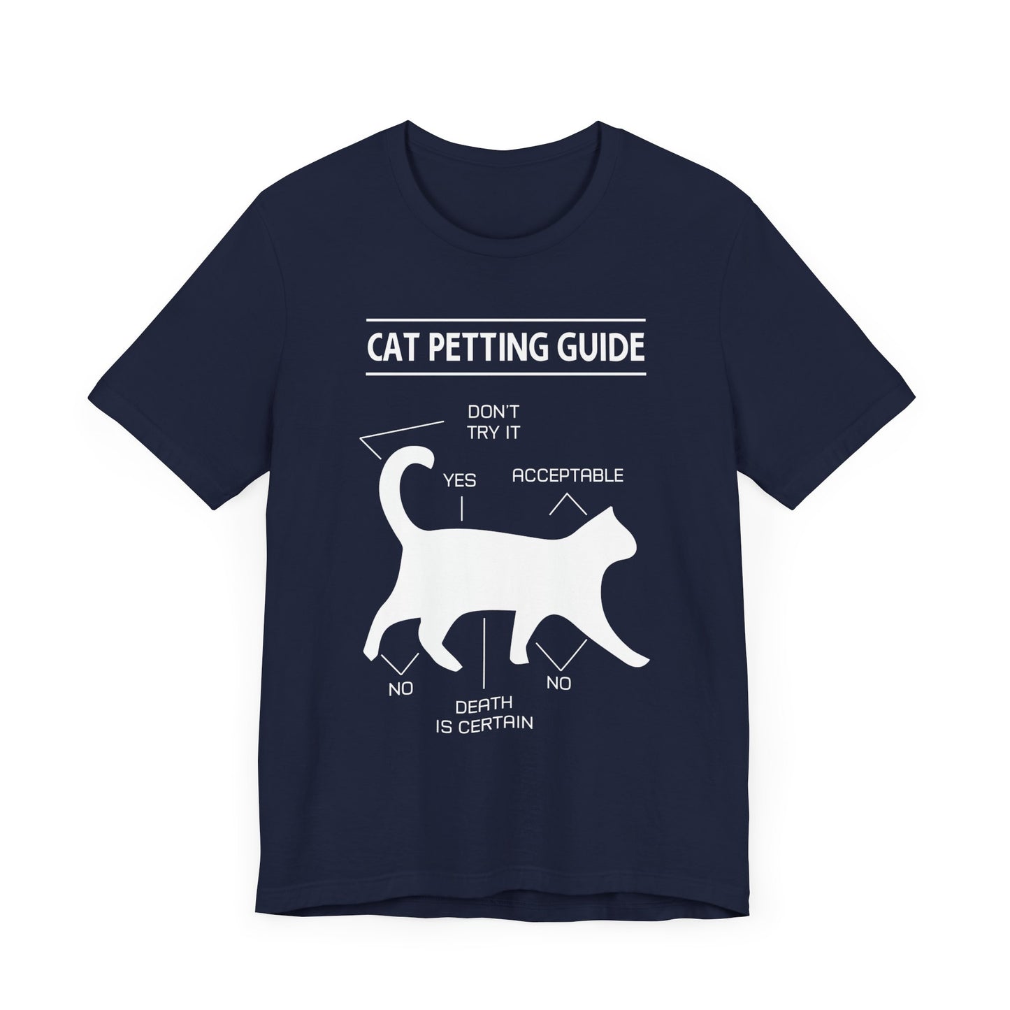 Cat Petting Guide T-shirt, Pet Tshirt, Animal Shirt, Cat Unisex Shirt, Crewneck Shirt, Short Sleeve Tee, Gift for Him, Gift for Her