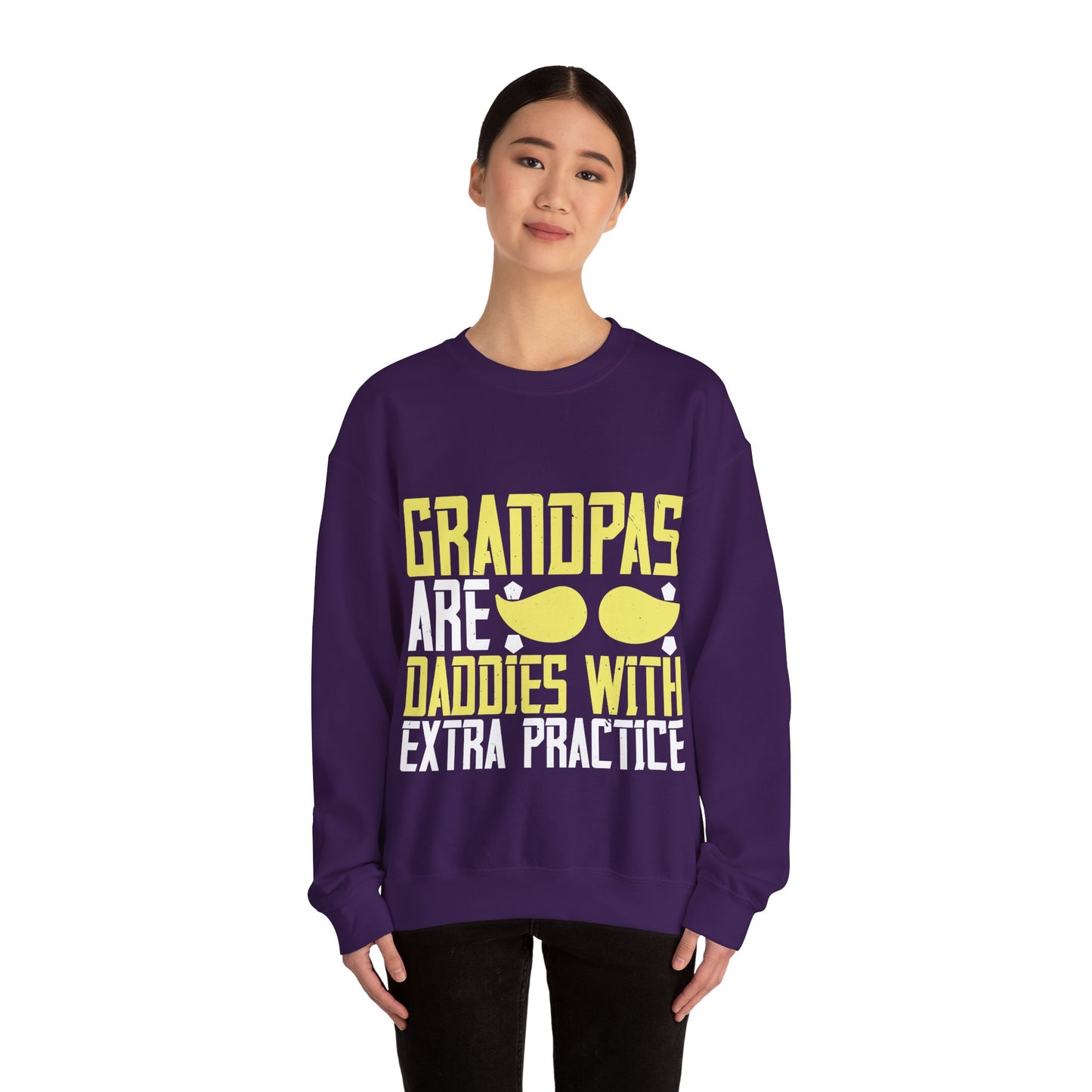 Grandpas are daddies with extra practice-02 — Unisex Heavy Blend Crewneck (G18000)