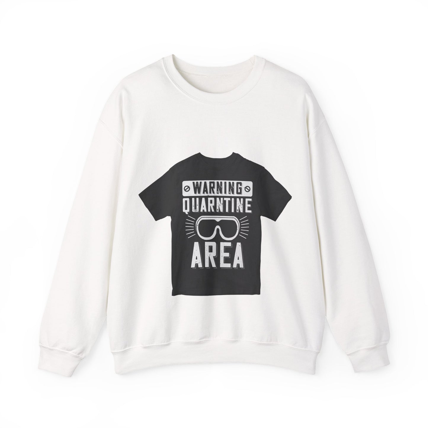 warning quarantine area — Unisex Heavy Blend Crewneck (G18000)
