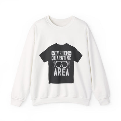 warning quarantine area — Unisex Heavy Blend Crewneck (G18000)
