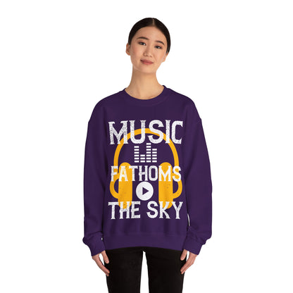 Music Fathoms The Sky-01 — Unisex Heavy Blend Crewneck (G18000)