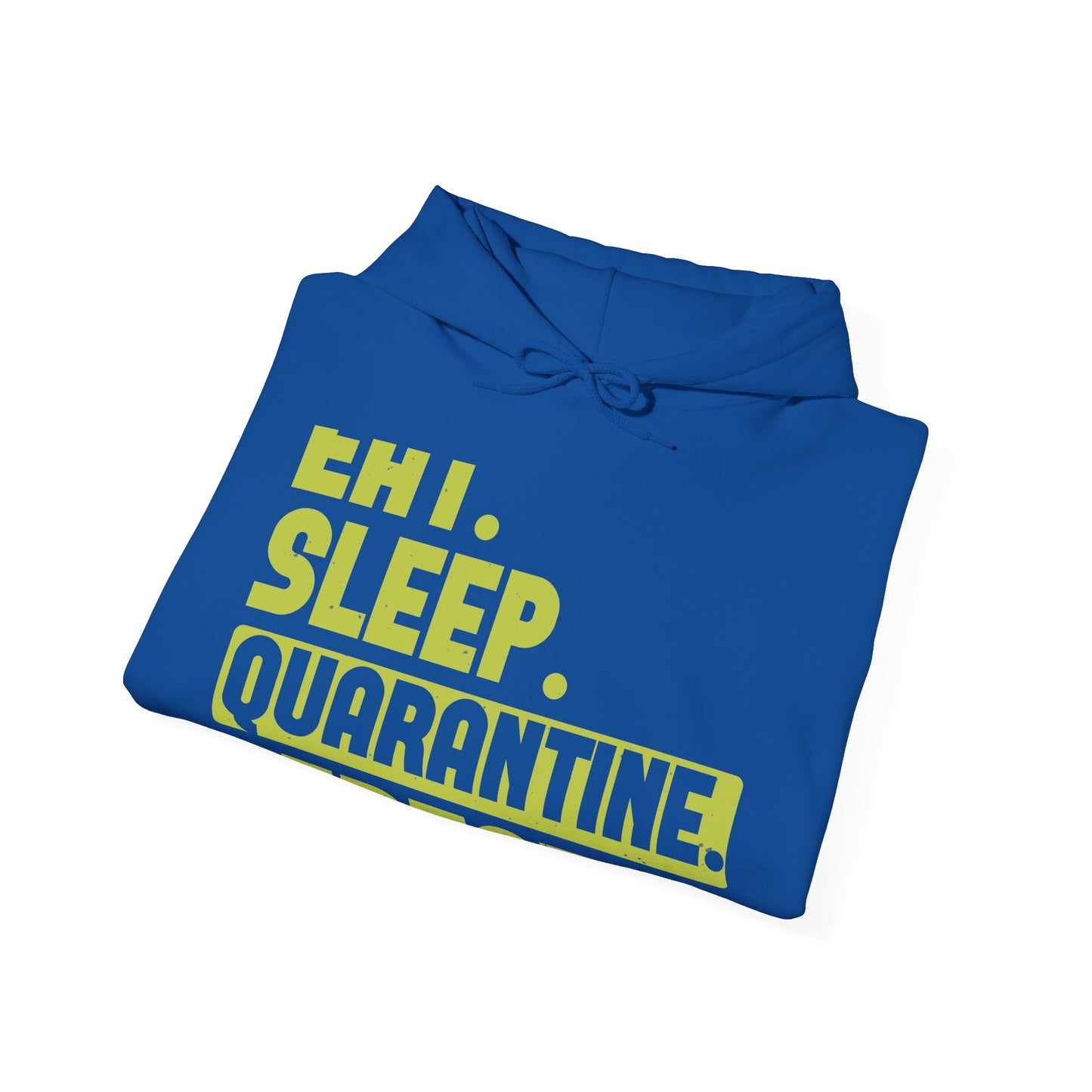 eat sleep quarantine repeat-01 — Unisex Heavy Blend Hoodie (G18500)