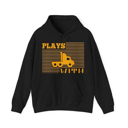 Still Plays With Trucks (2) — Unisex Heavy Blend Hoodie (G18500)