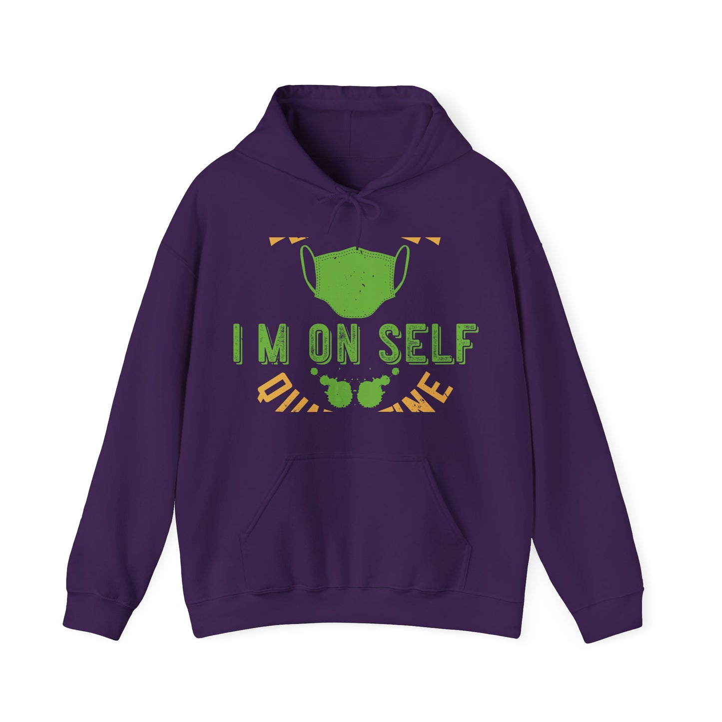 back off i'm on self quarantine-01 — Unisex Heavy Blend Hoodie (G18500)
