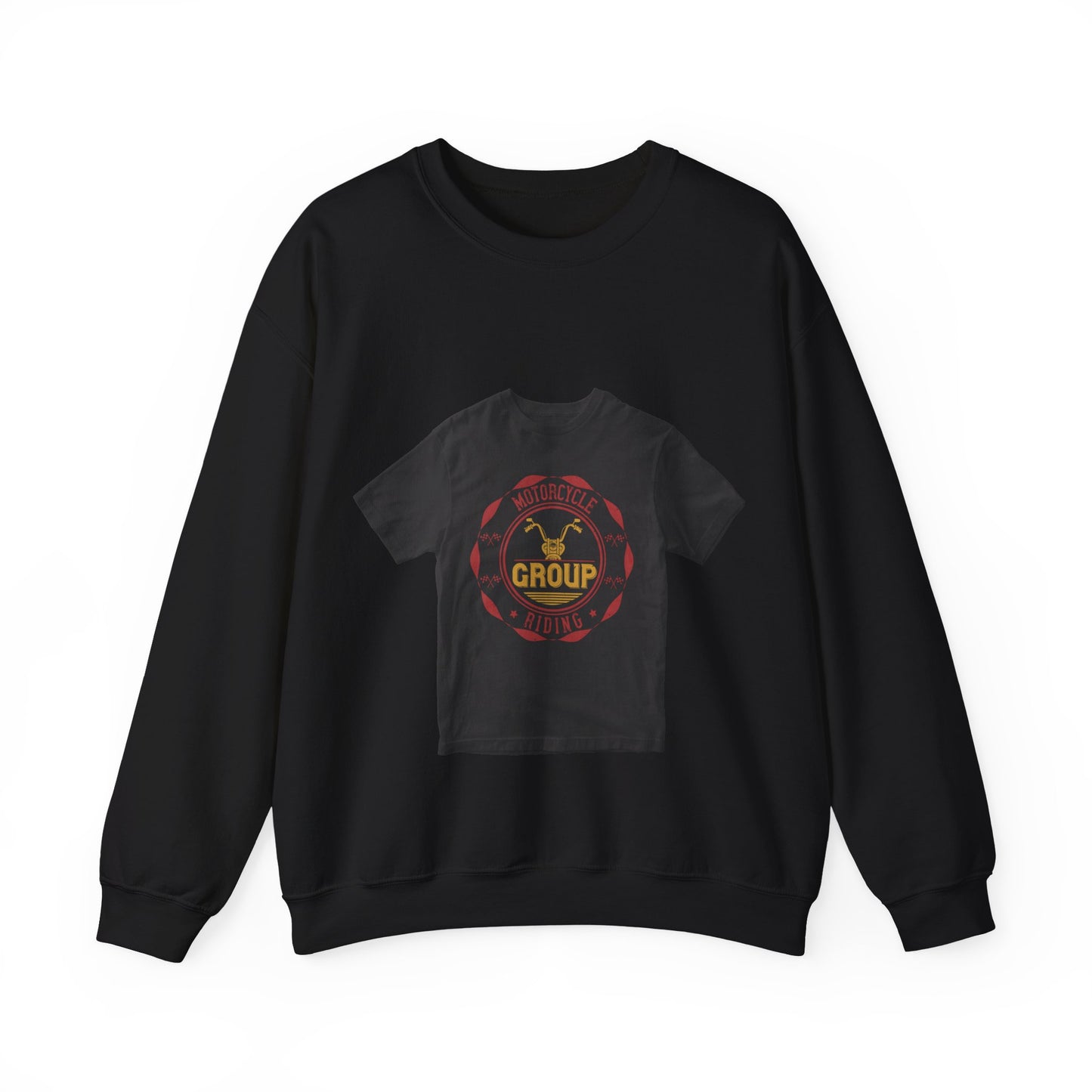 motorcycle group riding — Unisex Heavy Blend Crewneck (G18000)