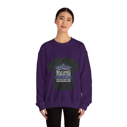 My grandfather was a wonderful role model-02 — Unisex Heavy Blend Crewneck (G18000)