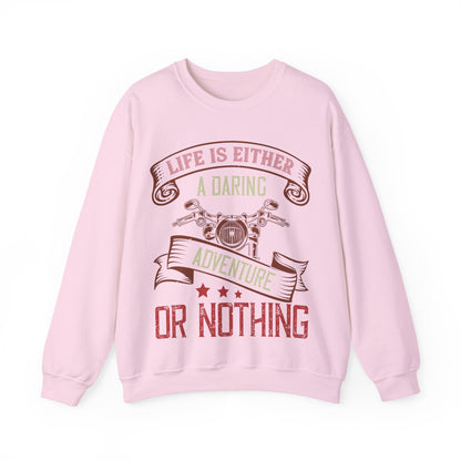 life is either a daring adventure or nothing-01 — Unisex Heavy Blend Crewneck (G18000)