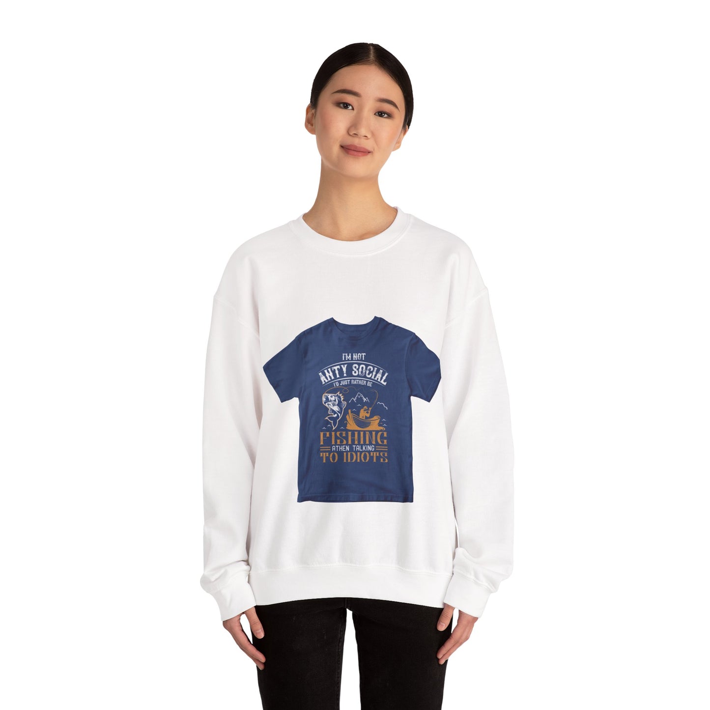 im not ANTY SOCIAL — Unisex Heavy Blend Crewneck (G18000)