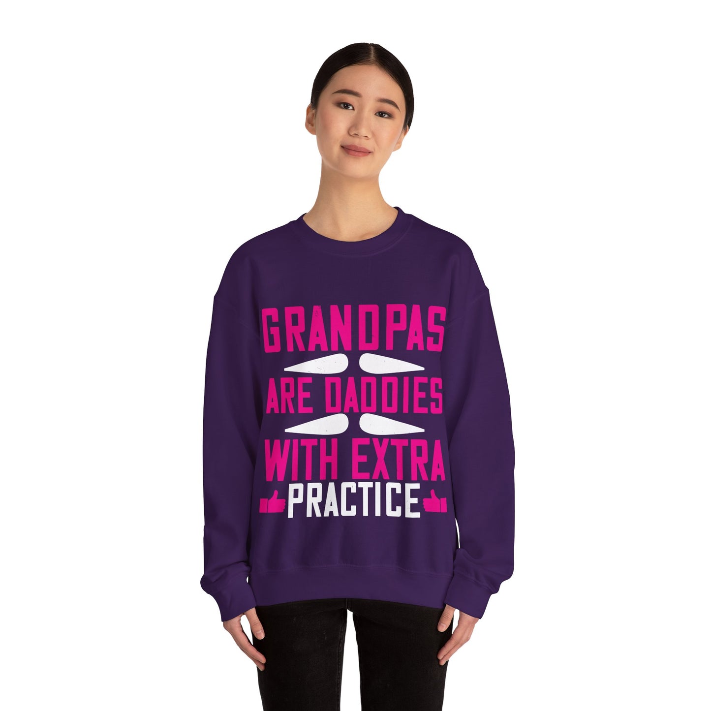 Grandpas are daddies with extra practice-01 — Unisex Heavy Blend Crewneck (G18000)