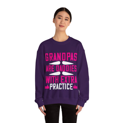 Grandpas are daddies with extra practice-01 — Unisex Heavy Blend Crewneck (G18000)