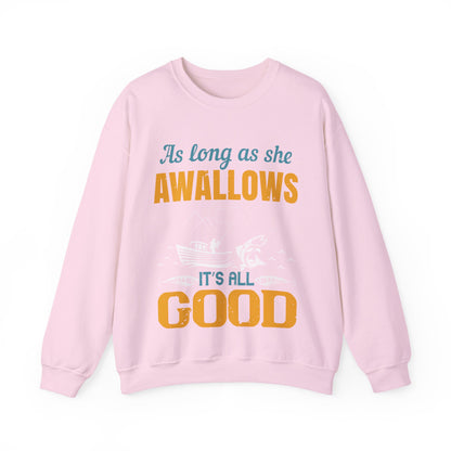 as long as she awallows itΓÇÖs all good-01 — Unisex Heavy Blend Crewneck (G18000)