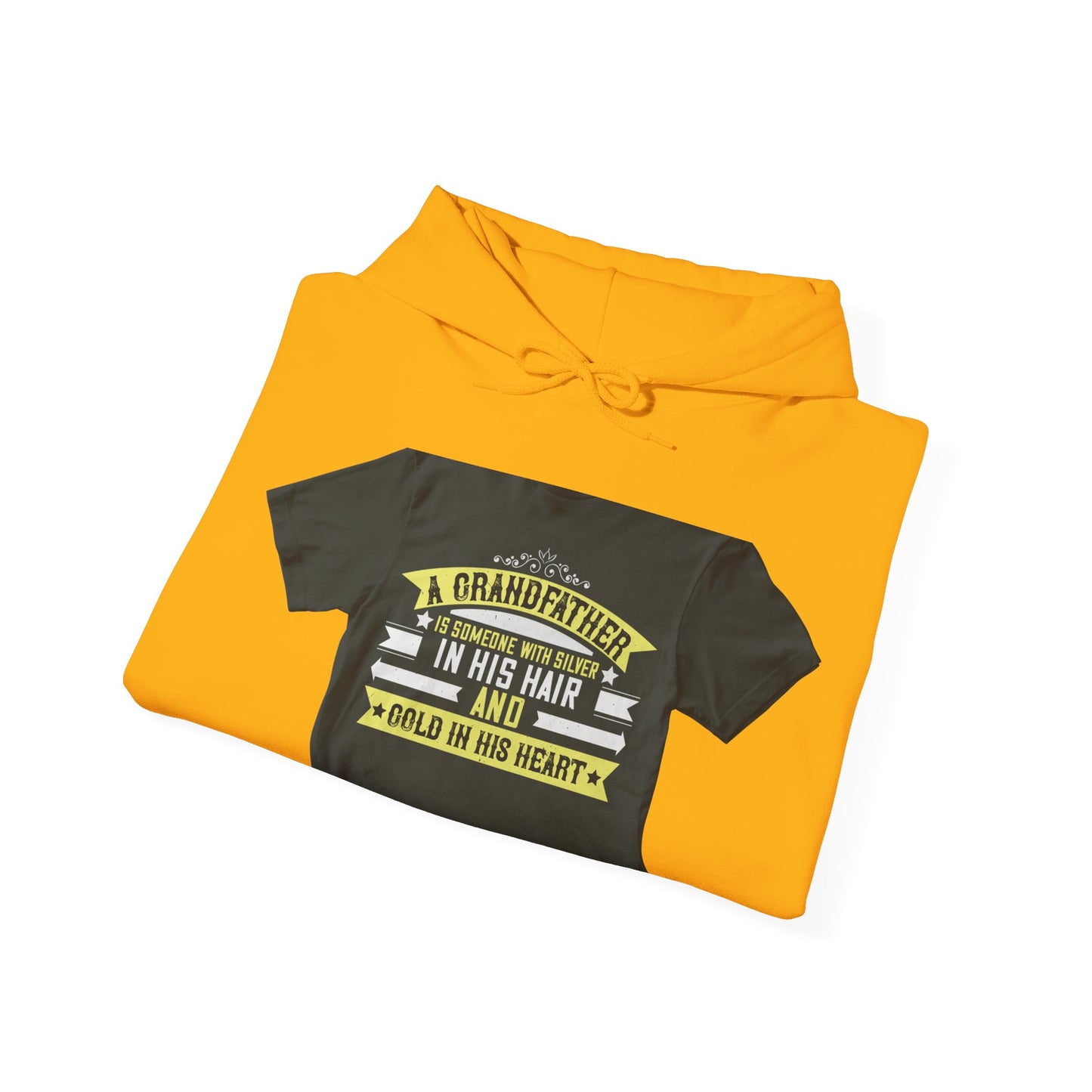 A grandfather is someone with silver-02 — Unisex Heavy Blend Hoodie (G18500)