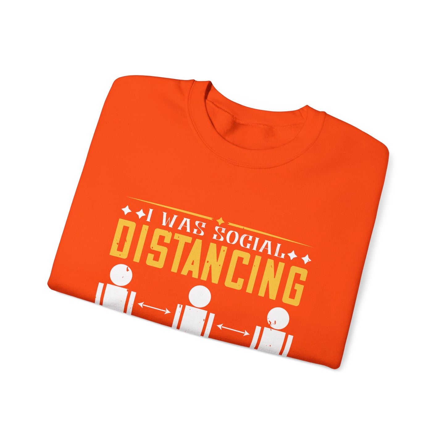 I was social distancing before it was coo-01 — Unisex Heavy Blend Crewneck (G18000)