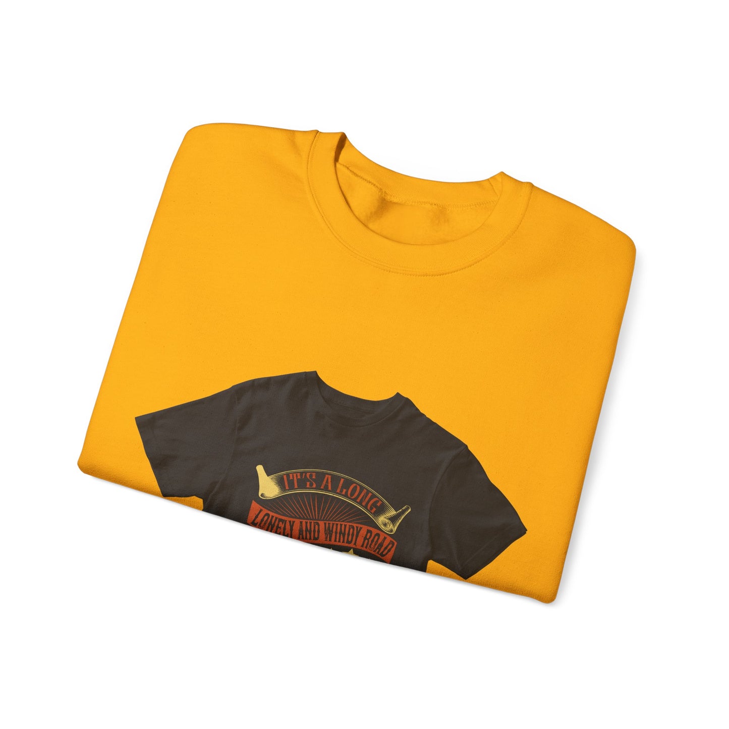 ItΓÇÖs a long, lonely and windy road (2) — Unisex Heavy Blend Crewneck (G18000)