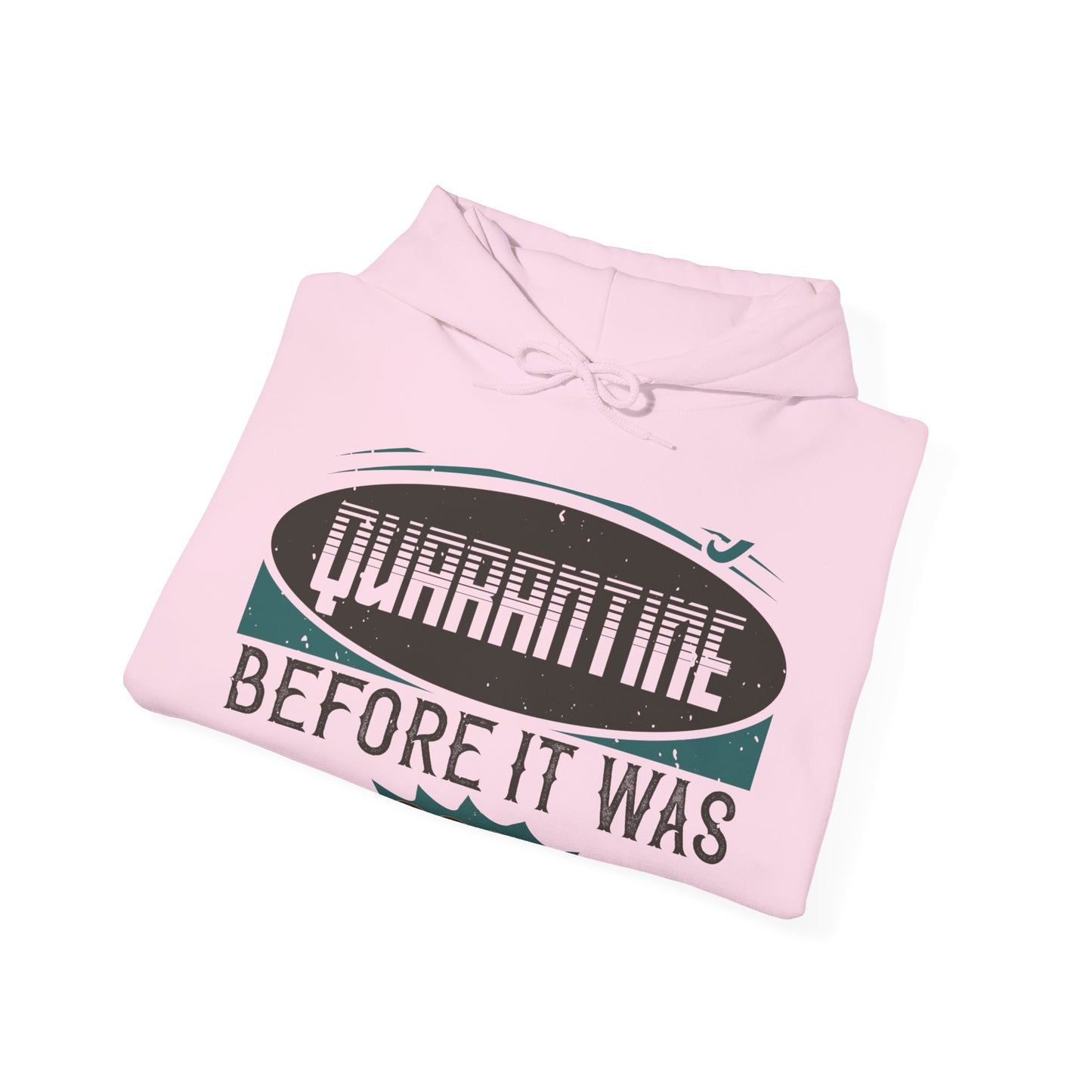 I was self-quarantine before it was cool-01 — Unisex Heavy Blend Hoodie (G18500)