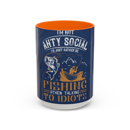 im not ANTY SOCIAL — Accent Mug 11/15oz
