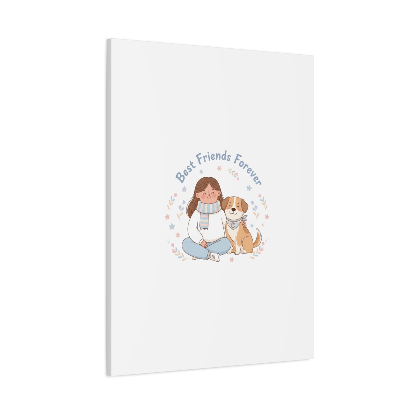 Best Friends Forever Canvas | Pet Owner Matching, Paw Print Art