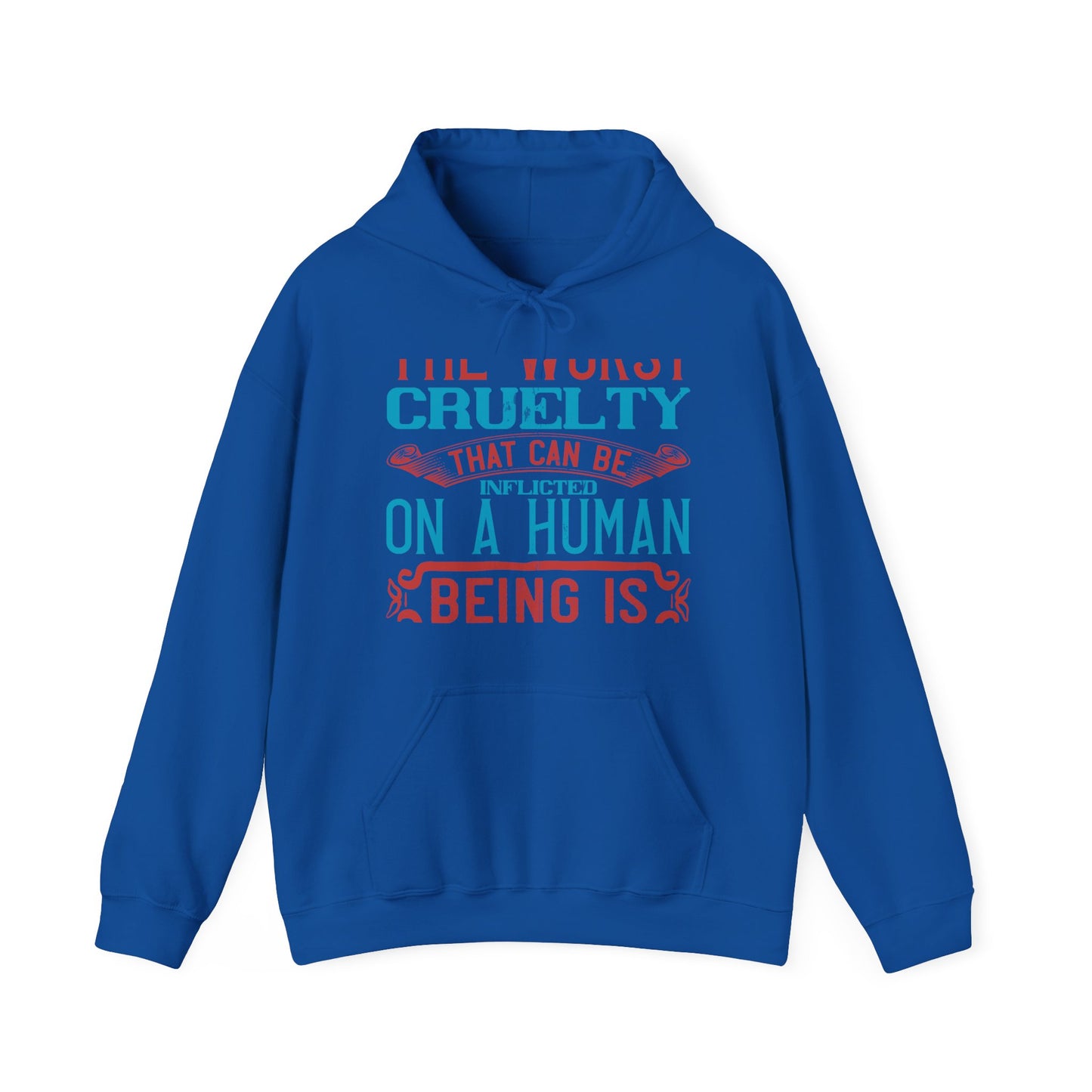 The worst cruelty that can be inflicted on a human being is isolation-01 — Unisex Heavy Blend Hoodie (G18500)