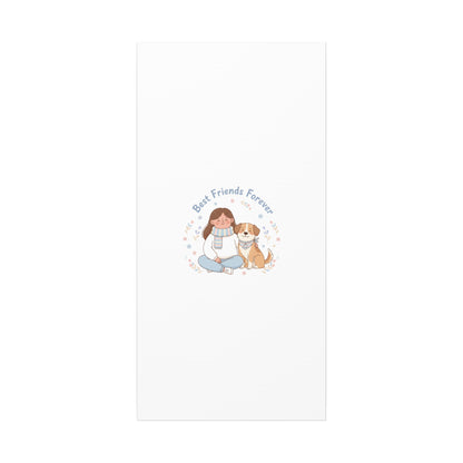 Best Friends Forever Canvas | Pet Owner Matching, Paw Print Art