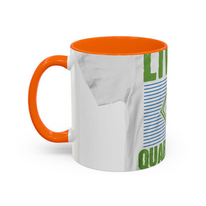 living my best quarantine — Accent Mug 11/15oz