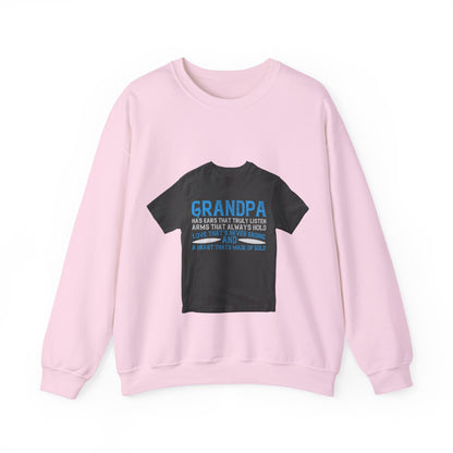 Grandpa has ears that truly listen arms that always hold-02 — Unisex Heavy Blend Crewneck (G18000)