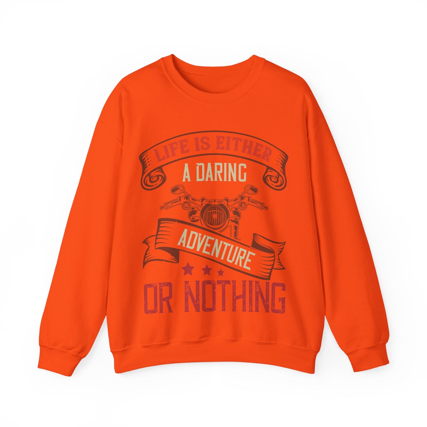 life is either a daring adventure or nothing-01 — Unisex Heavy Blend Crewneck (G18000)