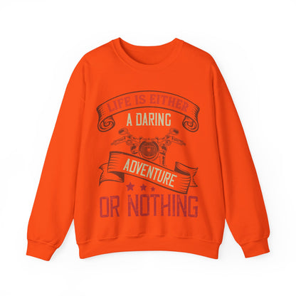 life is either a daring adventure or nothing-01 — Unisex Heavy Blend Crewneck (G18000)