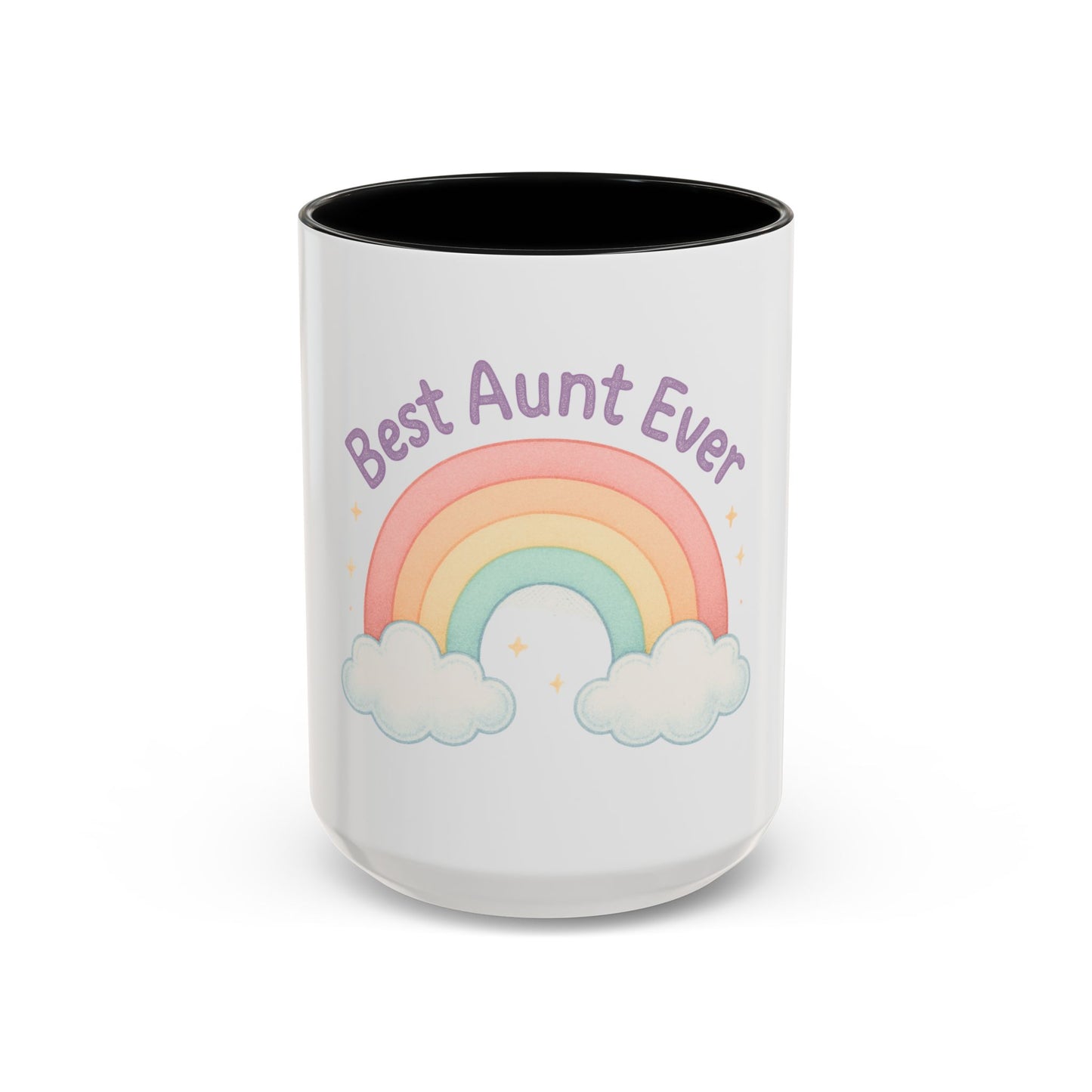 Best Aunt Ever Rainbow Coffee Mug, Gift for Aunts, 11oz, 15oz, Cute Mug, Birthday Gift, Unique Coffee Cup