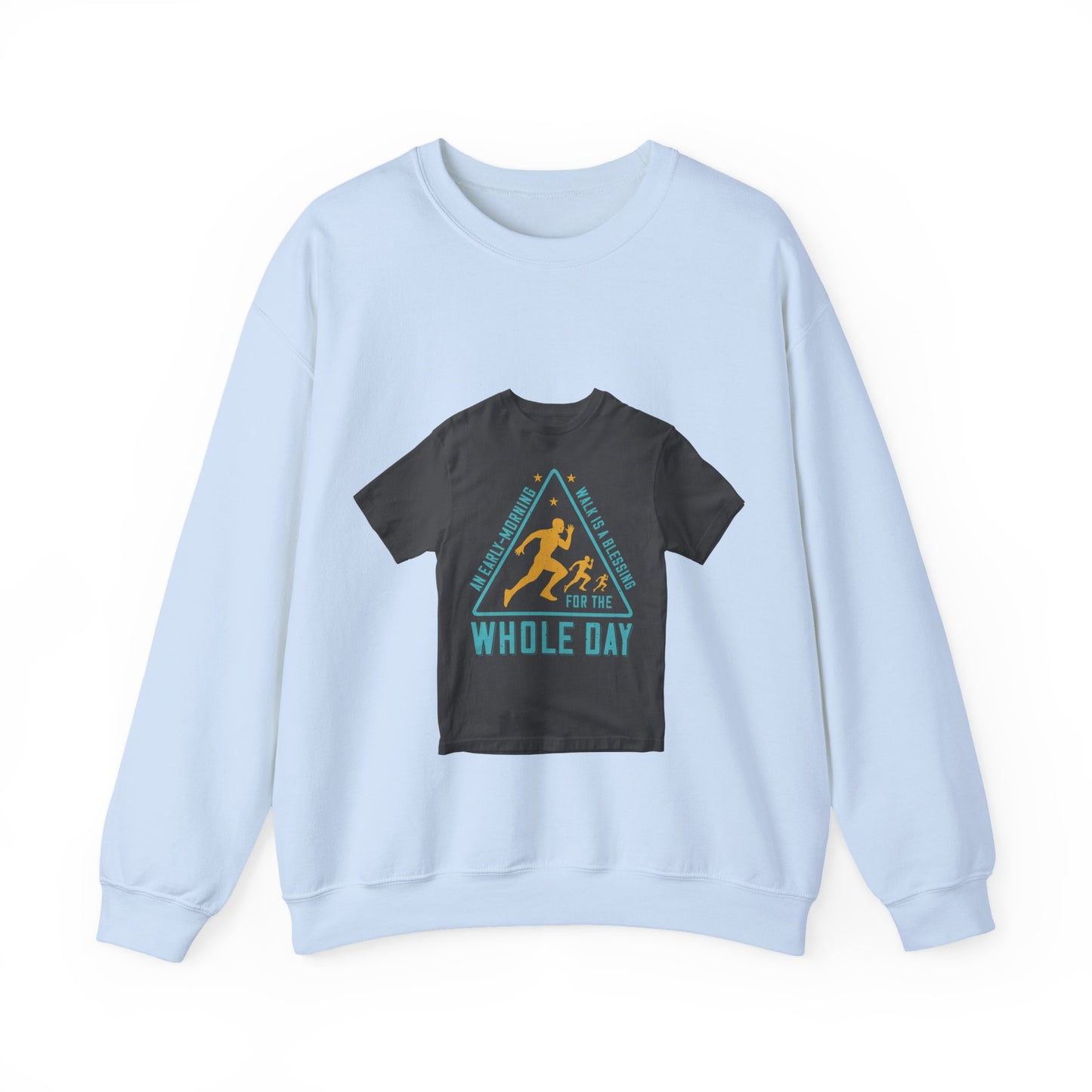 An early-morning walk is a blessing for the whole day-0 — Unisex Heavy Blend Crewneck (G18000)